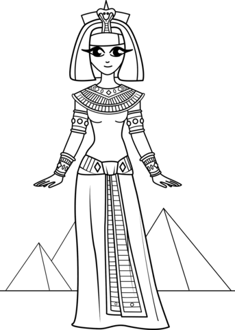 Egypt Princess Coloring Page